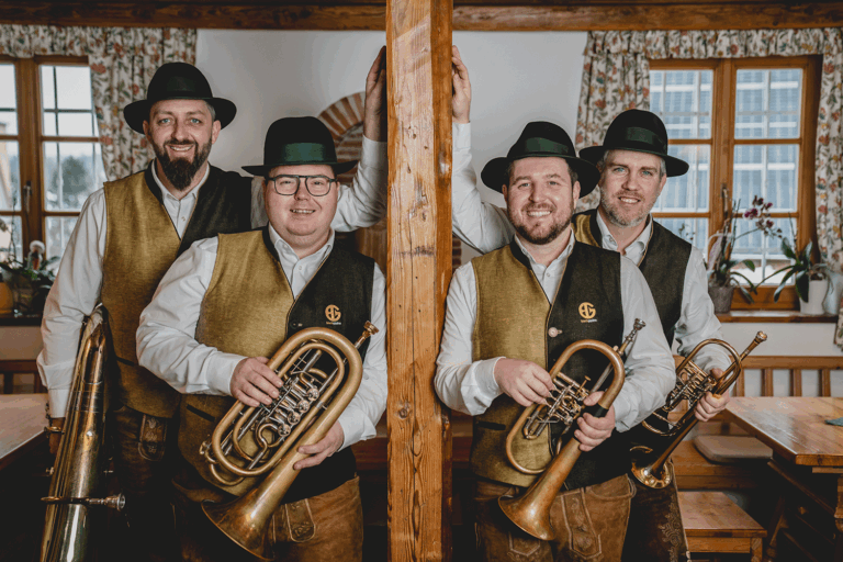 Blechgspann unterhaltet am 5. Juli 2026 im Musikpavillon am Hauptplatz Bad Gleichenberg.